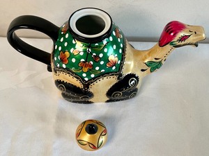 lot 100 image: Bahrain Hand Painted Camel Teapot