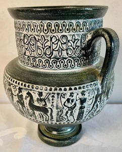 lot 93 image: Greek Doubled Handled Pottery Vase