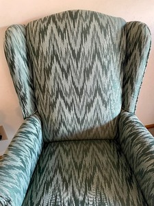 lot 73 image: 2 High Back Upholstered Chairs
