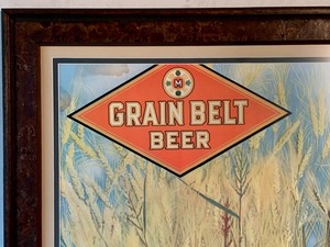 lot 4 image: 1970s Reissue Grain Belt Beer Advertising Print