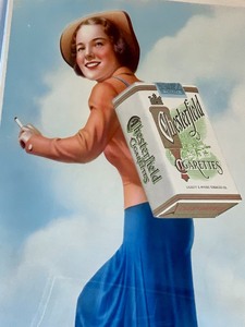 lot 3 image: Vintage Chesterfield Lithograph Advertising Poster