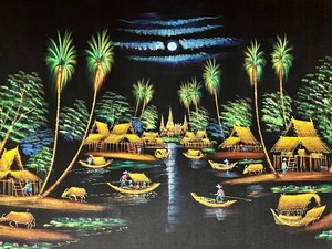 lot 210 image: Black Velvet Painting from Taiwan