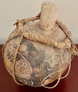 lot 177 image: Tribal Drinking Gourd from Costa Rica