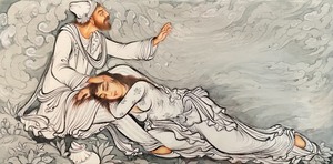 lot 77 image: Painting from Iran