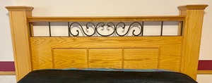 lot 231 image: King Bed Frame from Hom (mattress not included)
