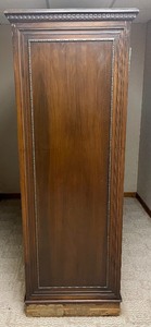 lot 252 image: AMAZING Antique Walnut Double Sided Bookshelf from the Old St. Paul Public Library Mid 1800s