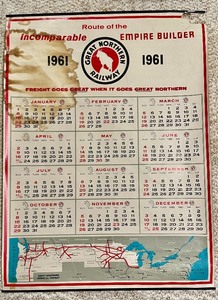 lot 268 image: Vintage Railroad Calendars including North Pacific Calendars