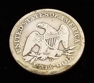 1861-O US CIVIL WAR DATE SEATED LIBERTY HALF DOLLAR