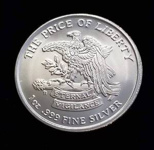 1 TROY OZ .999 FINE SILVER DONT TREAD ON ME ROUND