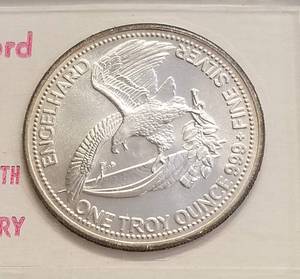 1 TROY OZ .999 FINE SILVER 1985 ENGELHARD PROSPECTOR