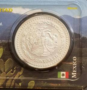 1993 MEXICO SILVER LIBERTAD 1 TROY OZ .999 FINE SILVER