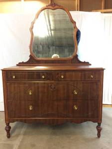 Gorgeous Antique 19th Century Dresser Or Could Be Used As A SideboardBuffet - Excellent Condition For Age - Second Pic Shows It with The Original Mirror However We Love It Without - Mirror Included Though...
