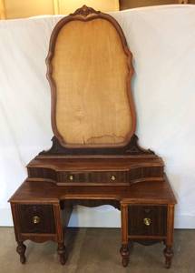 Beautiful Antique Dresser -Casters Long Gone...Without Them This Would Make An Amazing Childs Dresser - Second Pic Shows Mirror Topper However The Glass Was Broken Replace With Another Mirror Chalkboard Would Be Fabulous As Well