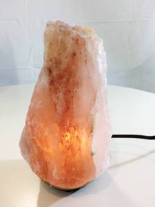 Large Size Tall 9&nbspNatural&nbspPink&nbspHimalayan Crystal Rock Sea Salt Lamp Air Purifier Lamp Night Light, UL Listed Cord w Dimmer Control Switch - Great Working Condition