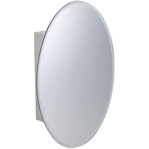 MSRP $150 HeathZenith MMV1032 Oval Beveled Frameless Mirror Medicine Cabinet 21 x 32 Appears New In Open Box