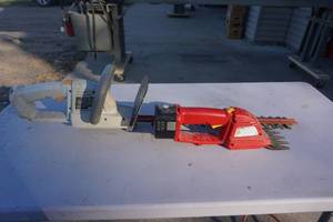 lot 19 image: Ryobi 18 12V Hedge Trimmer With Homelite 12V Shears