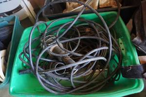 lot 67 image: Shop Light Extension Cord With Assorted Electrical Cords