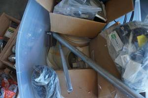 lot 86 image: Lot of Assorted Metal Electrical Outlet Plates and Accessories