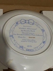 Reco International Collector Plate Golden Afternoon