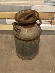Vintage Milk Can with Lid