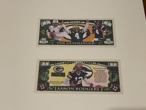 Packers Commemorative Bill Arron Rodgers Brett Favre