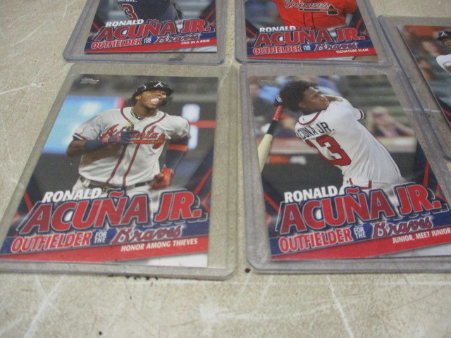 lot 52 image: Lot of 5 Ronald Acuna Jr insert cards