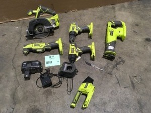 Lot of Ryobi Mixed Tools Various Models and Conditions See Pictures