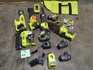 Lot of Ryobi Tools Various Models and Conditions See Pictures
