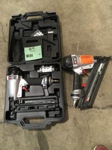 Lot of 2 Porter Cable Gauge Pneumatic  Angled Nail Various Models and Conditions See Pictures