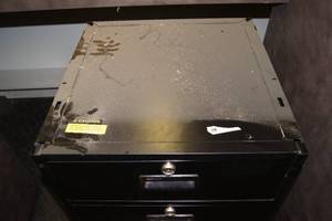 lot 14 image: Under Counter Cabinet with Built-in Combination Secured Lock Boxes - 39 Tall