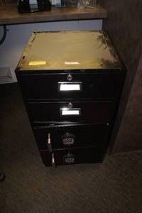 lot 12 image: Under Counter Cabinet with Built-in Combination Secured Lock Boxes - 39 Tall