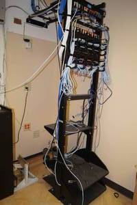 lot 9 image: Electrical and Communications Equipment Rack with Components