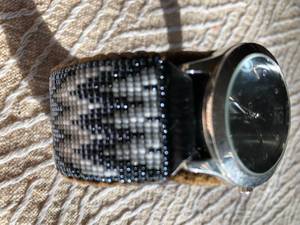 Mens Watch with Beaded Band