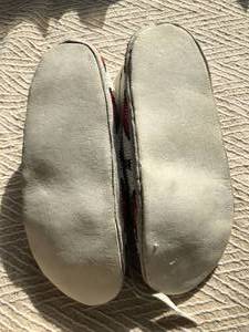 Womans White Hide with BlackRed Hand Beaded Moccasins