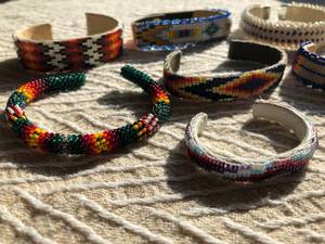 Set of 7 Hand Beaded Bracelets