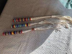 Set of 3 Hand Beaded Fan Sticks