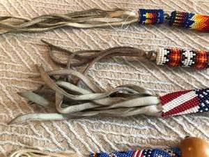 3 Hand Beaded Keychains & Hanging Trinket
