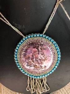 Beaded Picture Necklace