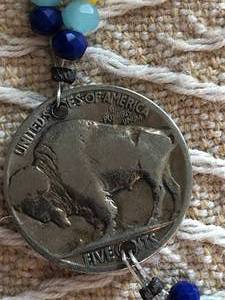Shell, Bead & Buffalo Coin Necklace