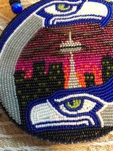 Seattle SeaHawks Beaded Necklace