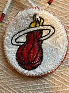 Miami Heat Beaded Necklace