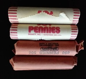 4 Old Penny Rolls