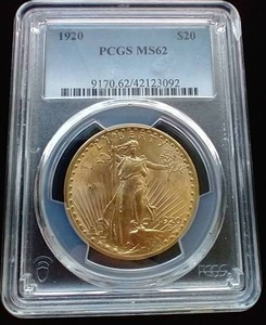 1920 Saint-Gaudens Double Eagle $20 Gold Coin - MS62