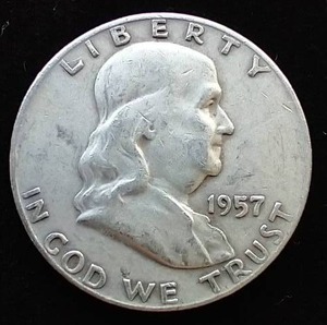 1957-D 90% Silver Franklin Half Dollar