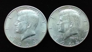 2 90% Silver Kennedy Half Dollars