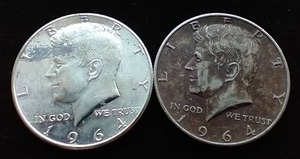 2 90% Silver Kennedy Half Dollars