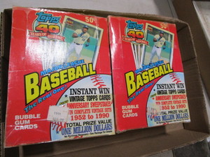 lot 413 image: Topps vintage cards 1952-1990 bubbl...