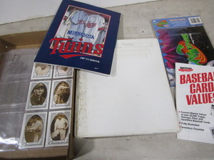 lot 432 image: MN Twins 1987 program, one inch bin...