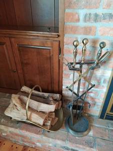 lot 127 image: Collection of Fireplace Dcor and Accessories
