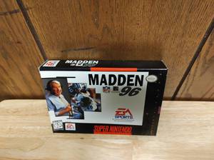 lot 19 image: Super Nintendo Game Madden 96 With Original Box